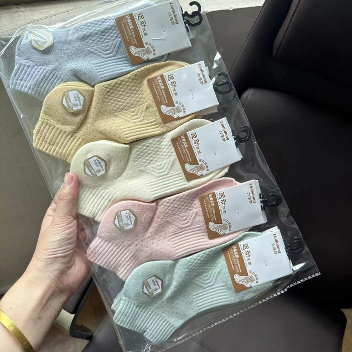 Wholesale Combed cotton socks, short socks for sweat absorption and odor prevention, short tube sports socks, breathable cotton socks