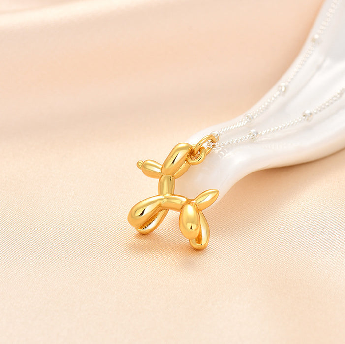 Wholesale Pure silver cartoon necklace, high-end collarbone chain accessory