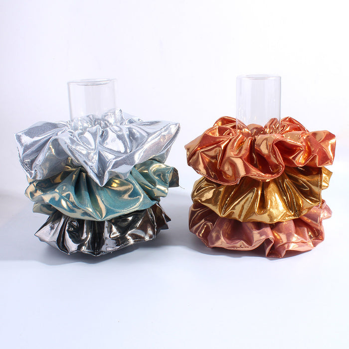 Wholesale Leather and fabric large Hair Scrunchies