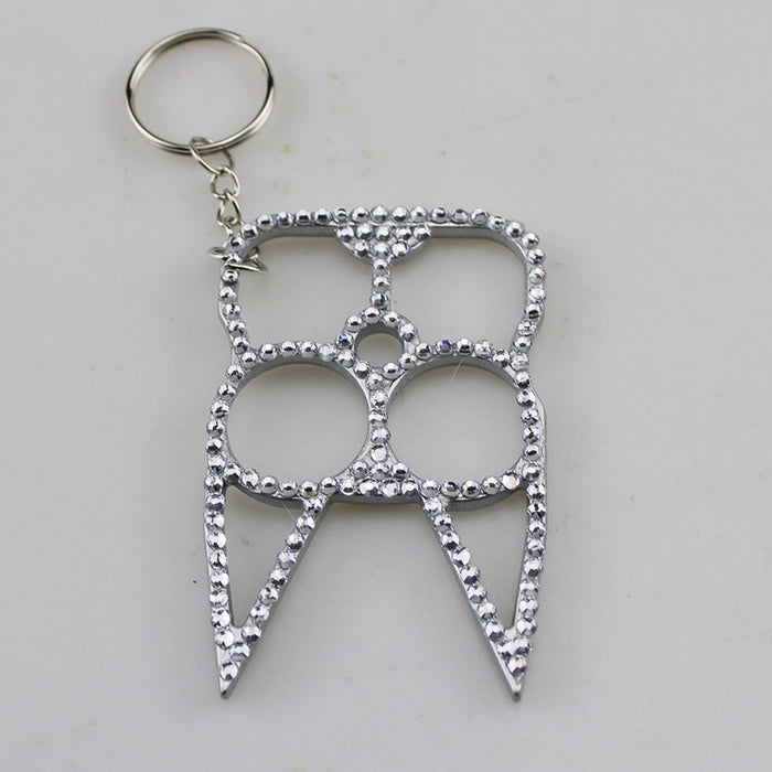 Wholesale Black Alloy Rhinestone Self Defense Keychain For Everyday Carry Gift