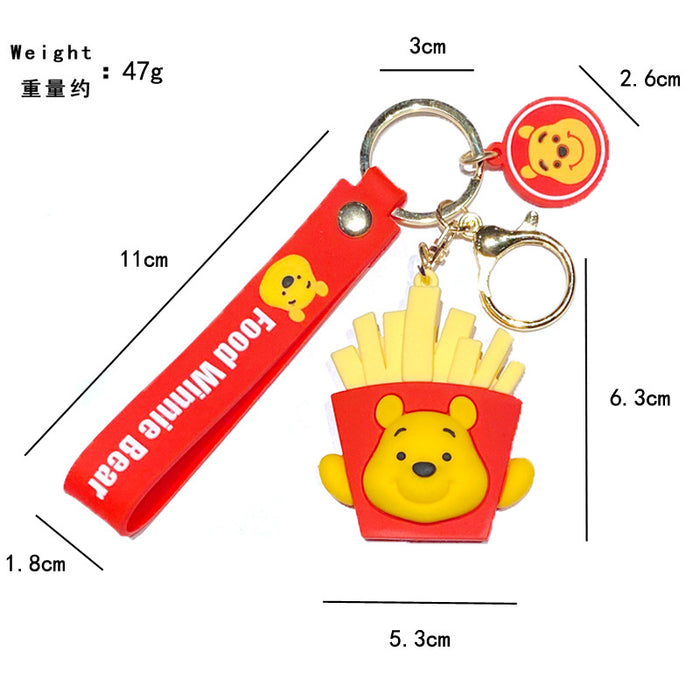 Wholesale  bag pendant car key chain doll machine push keychain