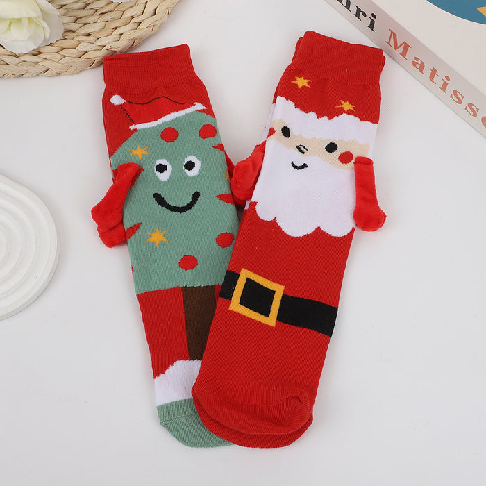 Wholesale Magnetic couple socks that hold hands