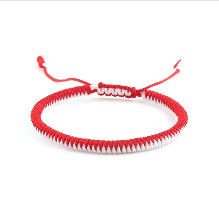 Wholesale Diamond Knot Red Rope Bracelet Red White Black Color-matching Hand Rope Gift