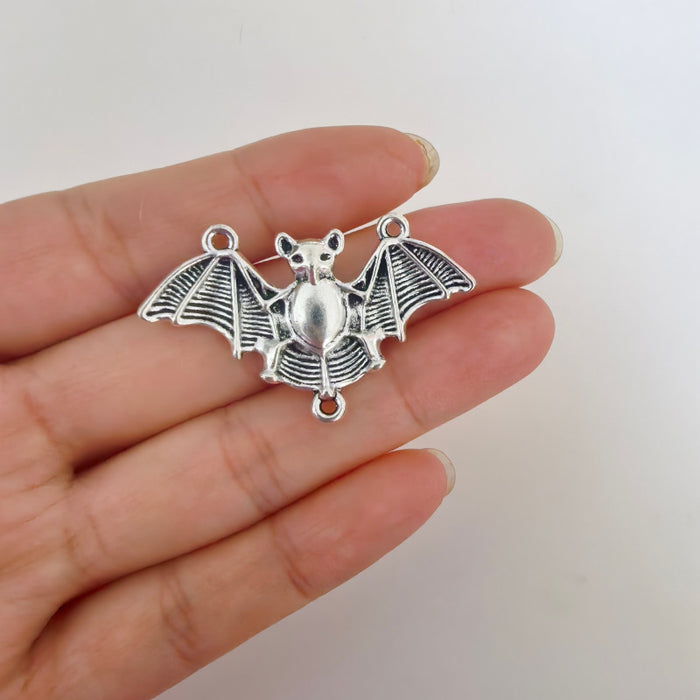 Wholesale DIY Zinc Alloy Jewelry Accessories Retro Bat Halloween Earrings Necklace Keychain