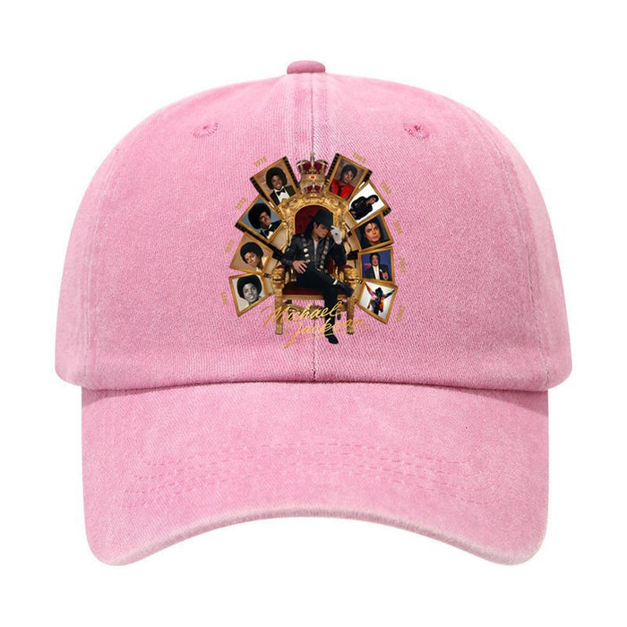 Wholesale Michael son Memorial Washed Baseball Cap Retro Embroidered Peaked Cap Trendy Everyday Gift