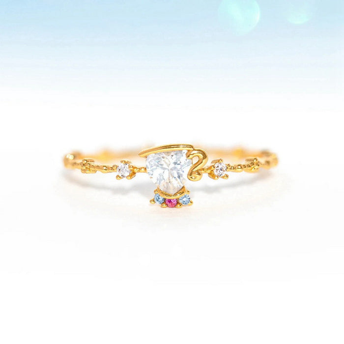 Wholesale Princess Ring Copper Zircon Gift Jewelry Accessory