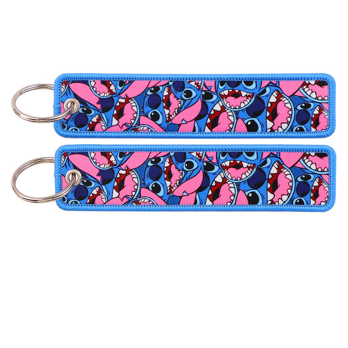Wholesale  Cartoon Weaving Mark Keychain Fabric Key Accessories