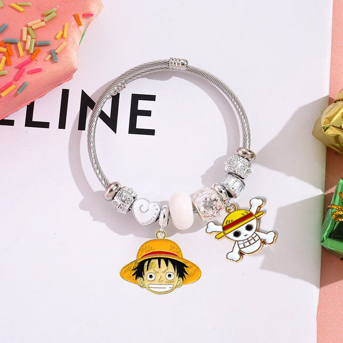 Wholesale Anime Stainless Steel Pendant Bracelet Fashion Jewelry Accessory for Women MOQ≥2