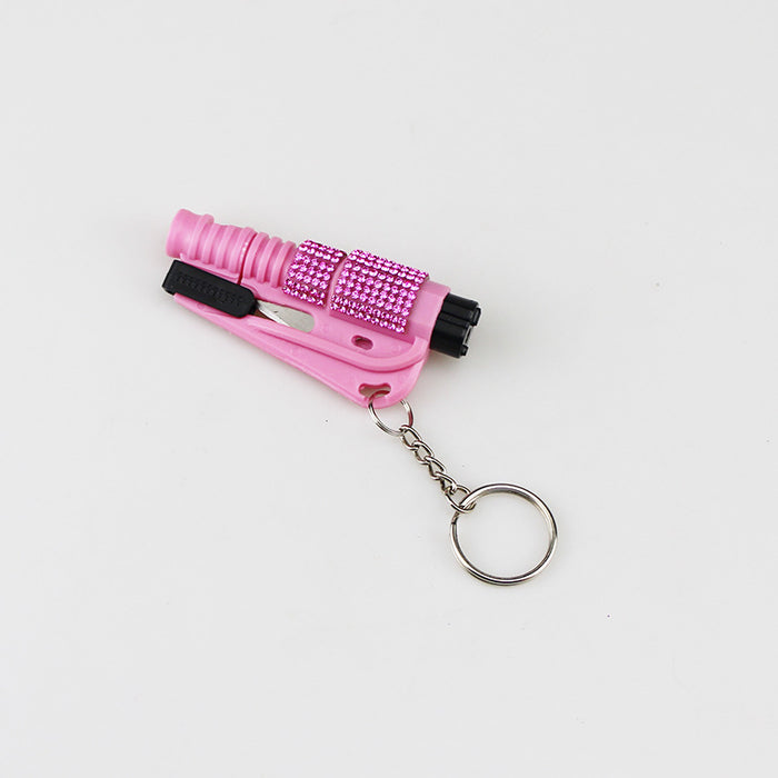 Wholesale Plastic Diamond 3-in-1 Whistle Keychain JDC-KC-TouMS012