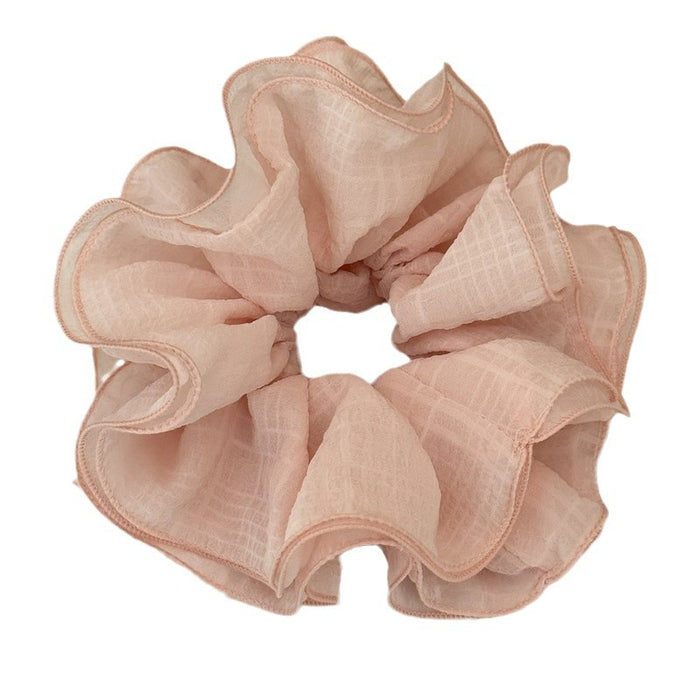 Wholesale lace edge large texture head flower lazy temperament hair rope head rope