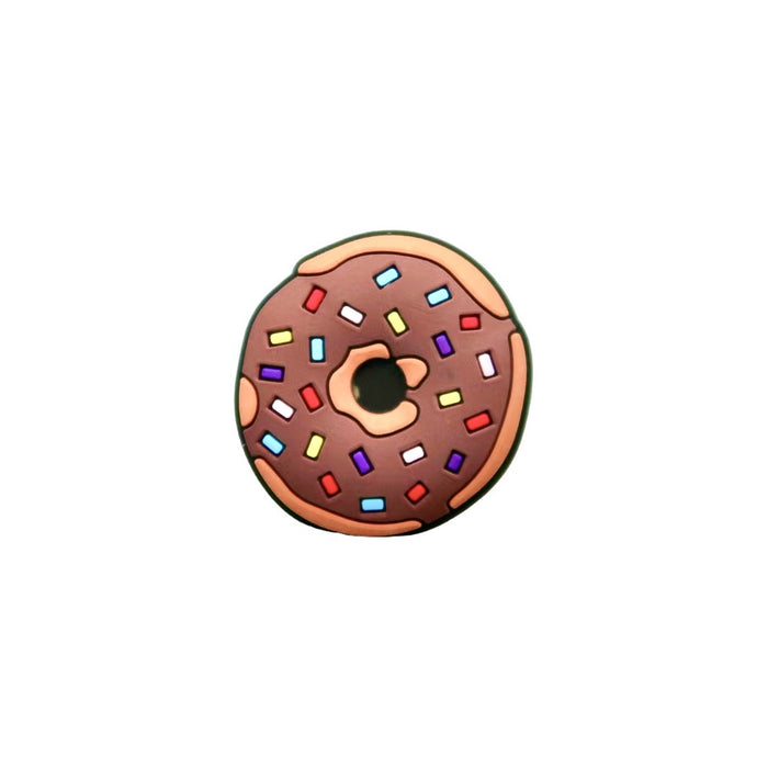 Wholesale Doughnut Hole Shoes Flower Shoe Buckle Decorative Buckle Cartoon PVC Soft Rubber DIY Accessories Shoe Flower Buckle Spot Wholesale