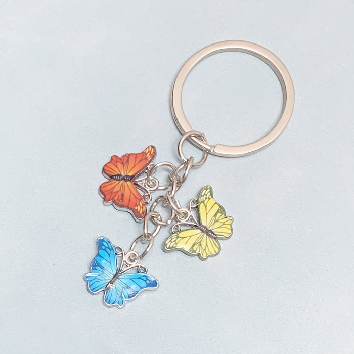 Wholesale Zinc Alloy Butterfly Keychain JDC-KC-HanR003