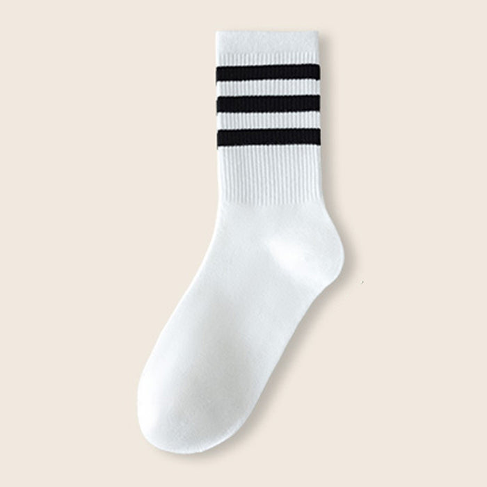 Wholesale Socks, mid tube socks, pure cotton sports striped long socks
