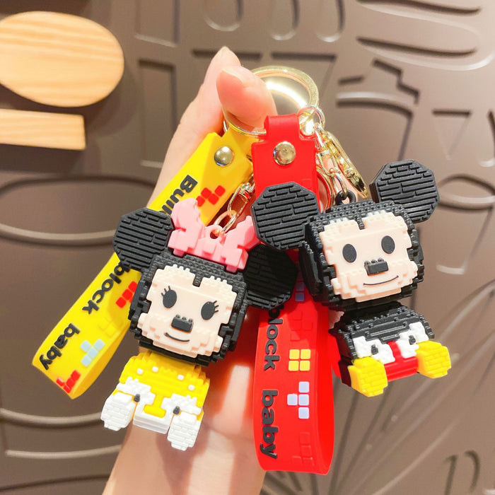 Wholesale Cartoon Building Block PVC Keychain JDC-KC-JinYuan001