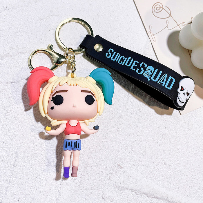 Wholesale Silicone Cartoon Doll Keychain JDC-KC-Qiwei015