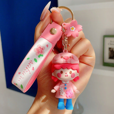 Wholesale Cherry Blossom Girl Keychain