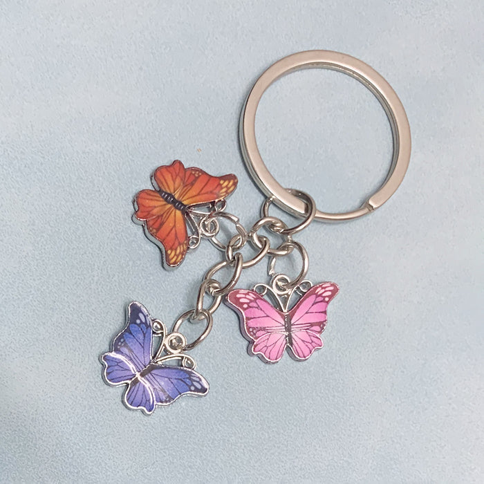 Wholesale Zinc Alloy Butterfly Keychain JDC-KC-HanR003