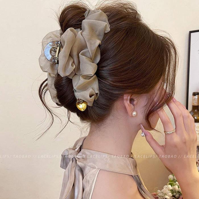 Wholesale Hairpin Back Head Shark Clip Headwear Gentle Mesh Large Grab Clip Women