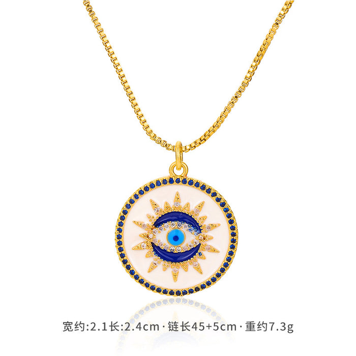 Wholesale Evil Eye Necklace No Fading Women JDC-PT-YJ015