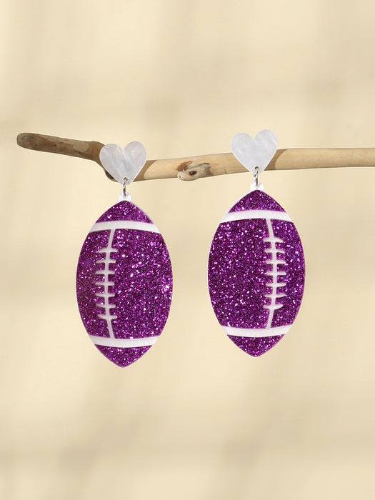Wholesale Sporty ball-themed double-layer acrylic earrings