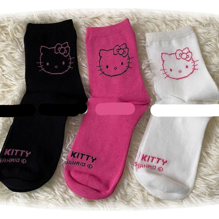 Wholesale Three-Color Polyester-Cotton Mid-Calf Cartoon Socks