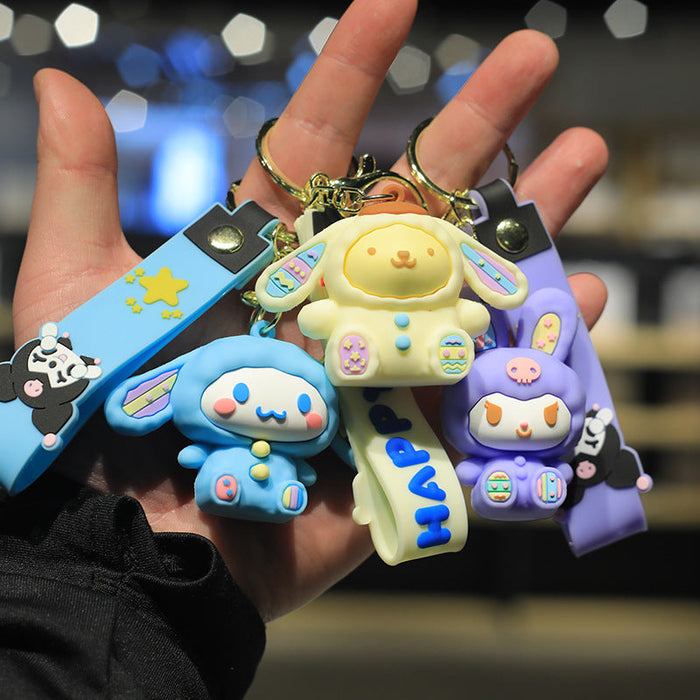 Wholesale Pink Cartoon Keychain JDC-KC-NiuTe001