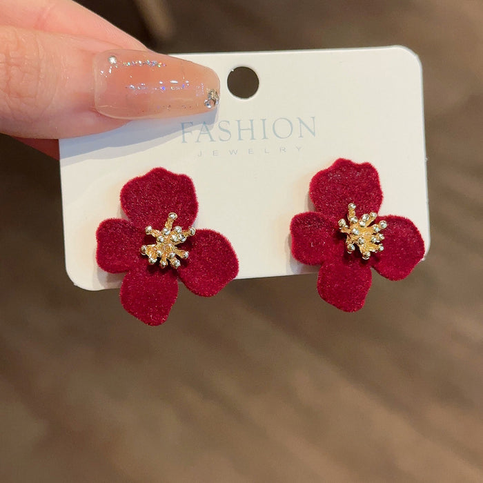 Wholesale Simple Flower Alloy Earrings JDC-ES-SM004