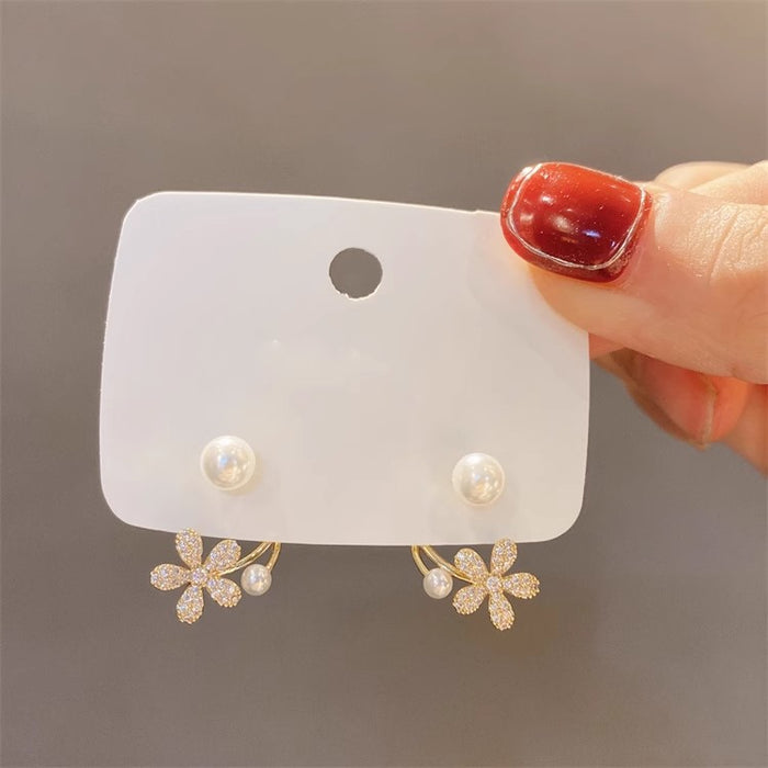 Wholesale Simple Flower Alloy Earrings JDC-ES-SM004