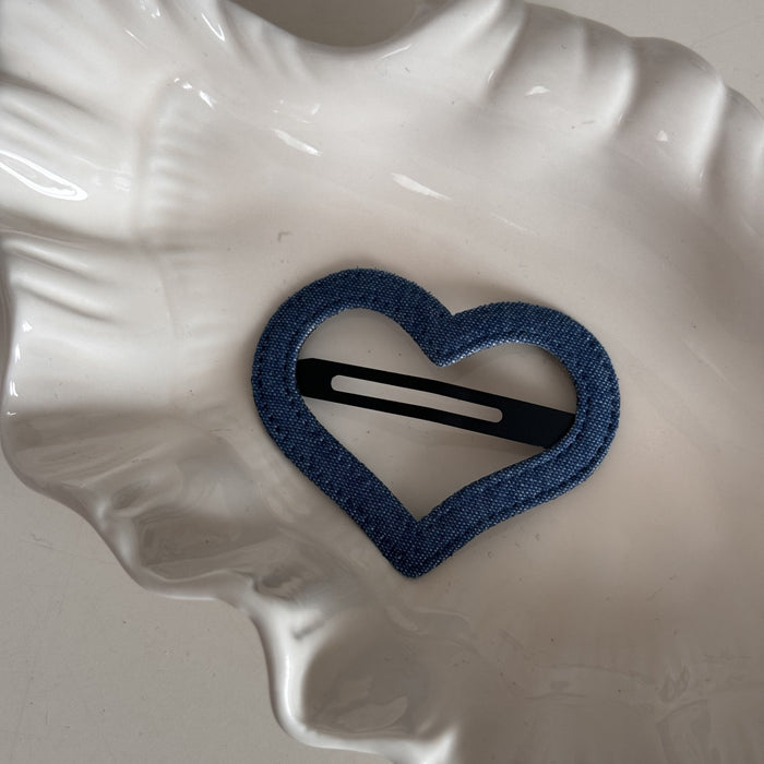 Wholesale Denim blue fabric bb clip cute dopamine baby hair clip broken hair side clip bangs hair accessories new