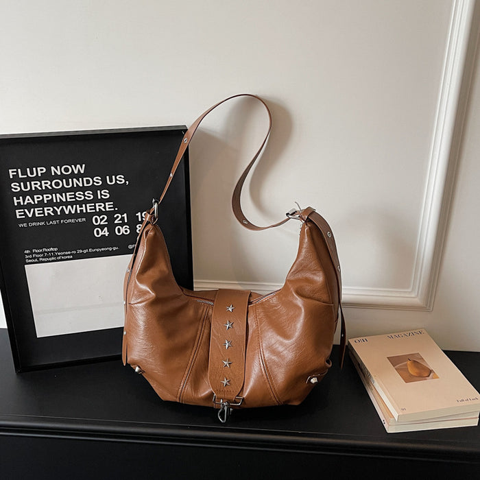 Wholesale Chic Women' s Large PU Crossbody Bag Black Street Style