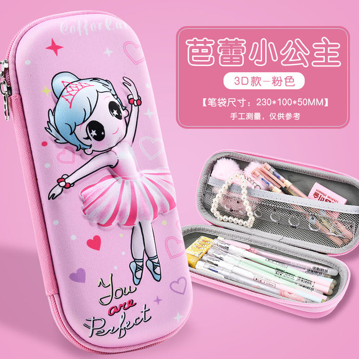 Wholesale New 3D Stereo Stationery Box for Primary School Students Cartoon Eva Pencil Case