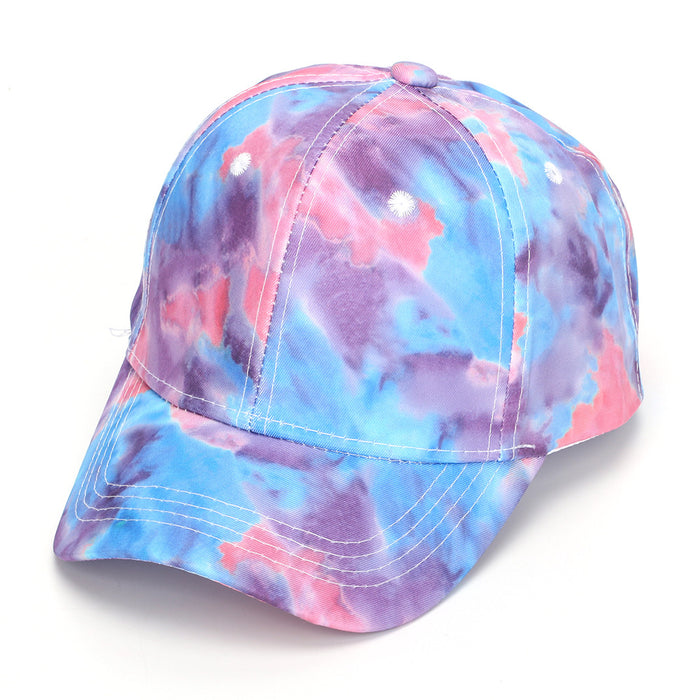 Wholesale Children' s colorful tie-dye baseball cap outdoor sun hat