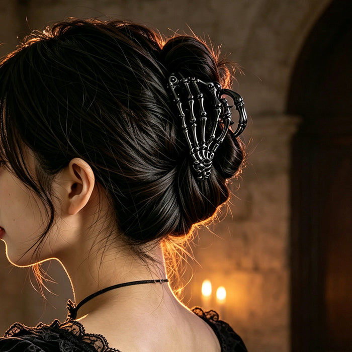 Wholesale  Bat Skeleton Claw Clip Zinc Alloy Metal Hair Accessory Trendy Updo Clip For Women Boutique Resale Gift