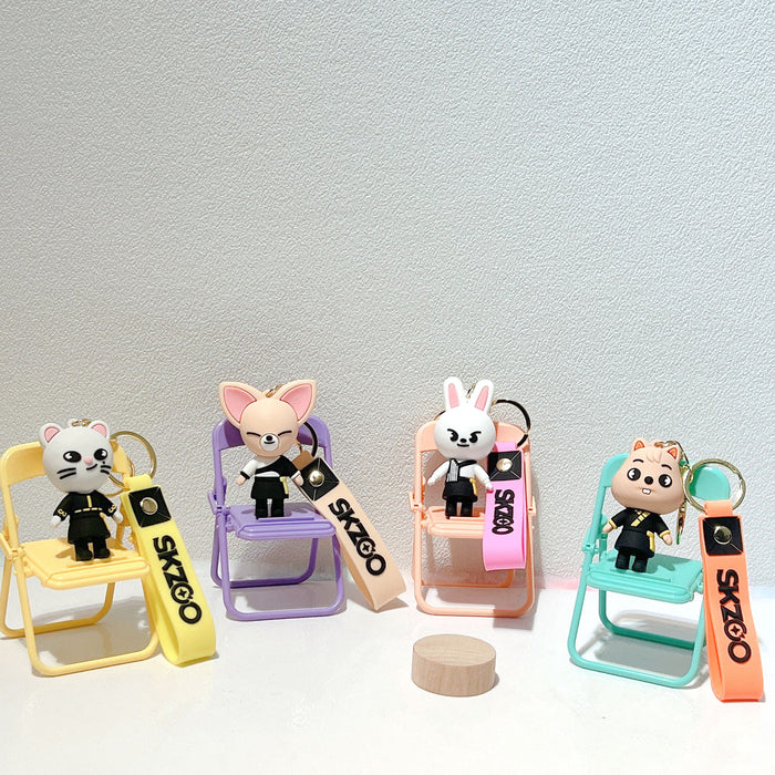 Wholesale Cartoon Cute Small Animal Silicone Keychains JDC-KC-MRan011