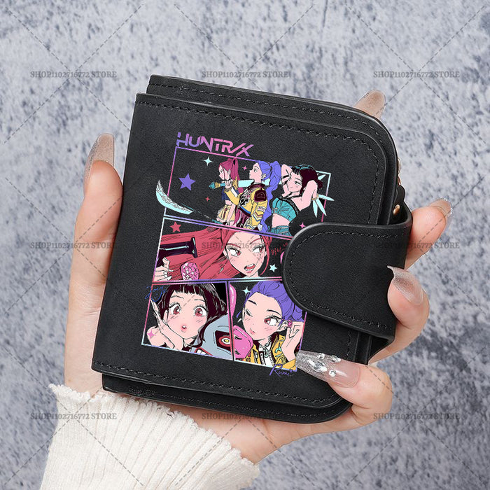 Wholesale Cute Devil Hunter PU Wallet For Women Card Holder Coin Purse Youth Campus Fashion Accessory
