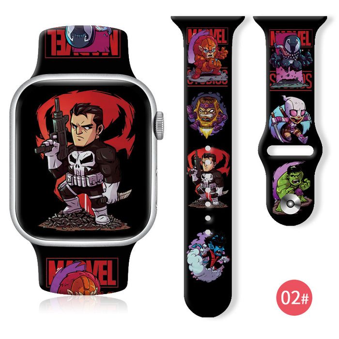 Wholesale Printed Silicone Watch Strap JDC-WD-NuoQi027