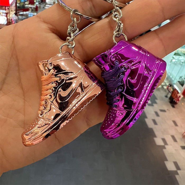 Wholesale Electroplated Mini Shoe PVC Keychain (F) JDC-KC-XingS004