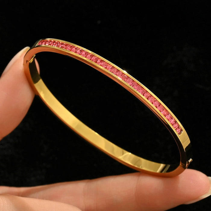 Wholesale Stainless Steel Diamond-Set Bracelet