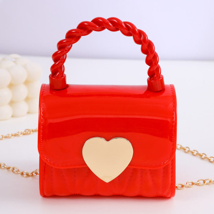 Wholesale Children's bag jelly bag cute handbag Western style little girl chain crossbody shoulder bag