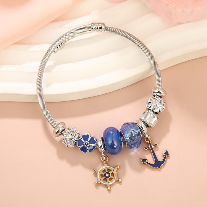Wholesale Nautical Anchor Beaded Bracelet Women' s Summer Vacation MOQ≥2