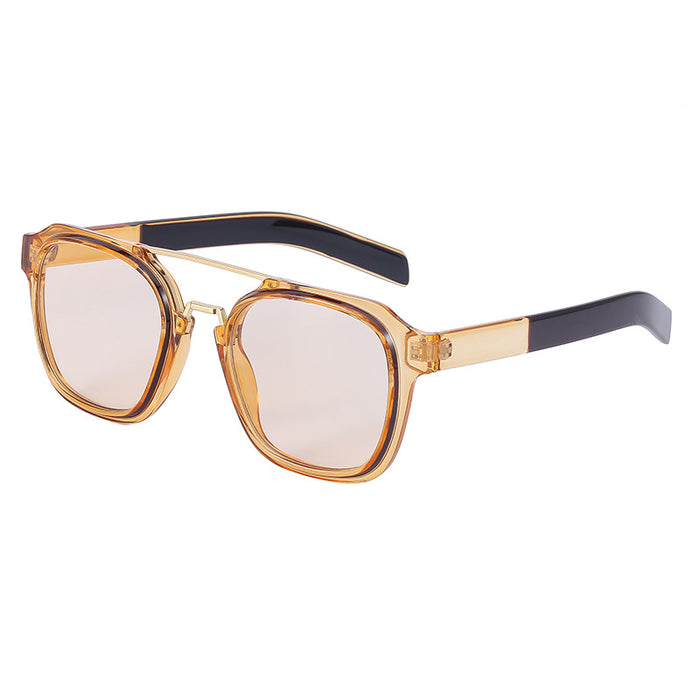 Wholesale New retro double beam sunglasses with square frames
