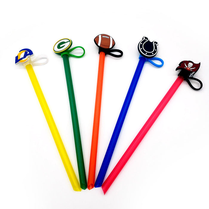 Wholesale 10pcs Silicone American Football Straw Cover JDC-SCR-KuaJ010