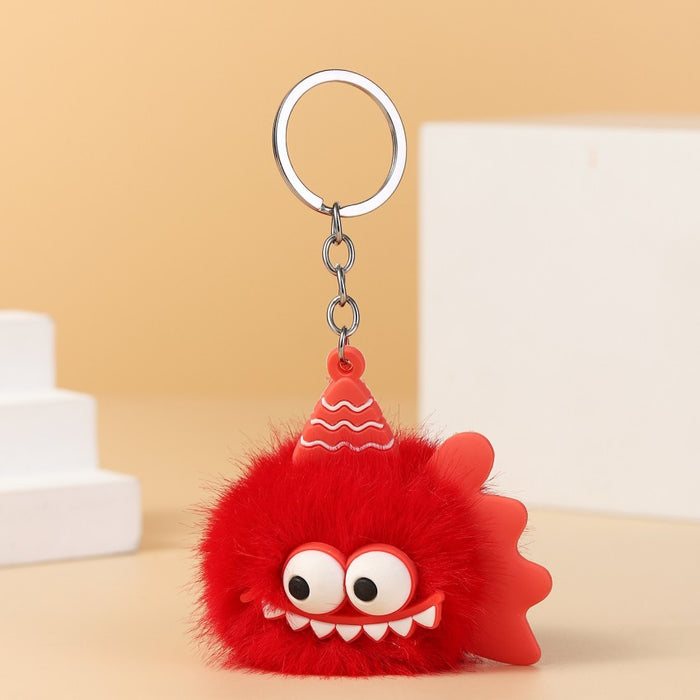 Wholesale Little Monster Plush Keychain JDC-KC-RongRui053