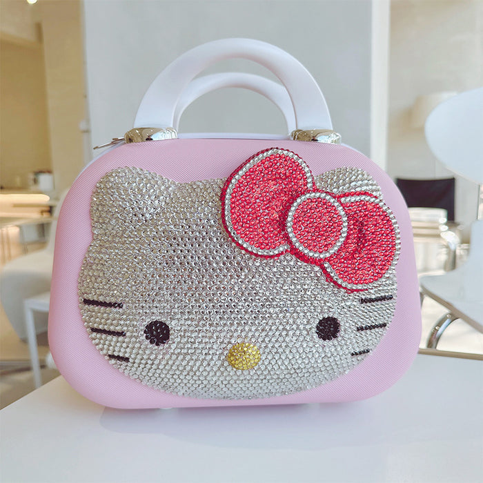 Wholesale Children's Cat Pink Trolley Suitcase with Rhinestones JDC-CS-MingJu002