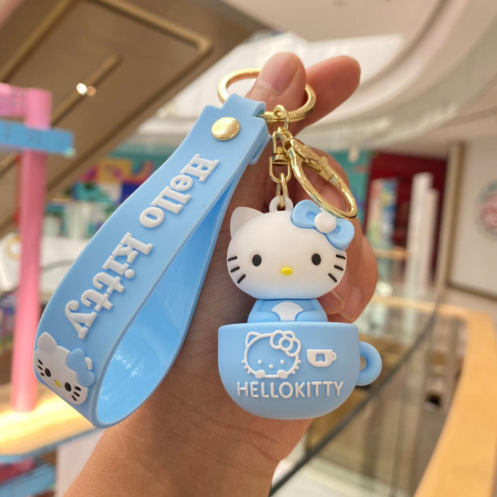 Wholesale Cartoon Cat Cute Doll Silicone Keychains JDC-KC-PengYu002