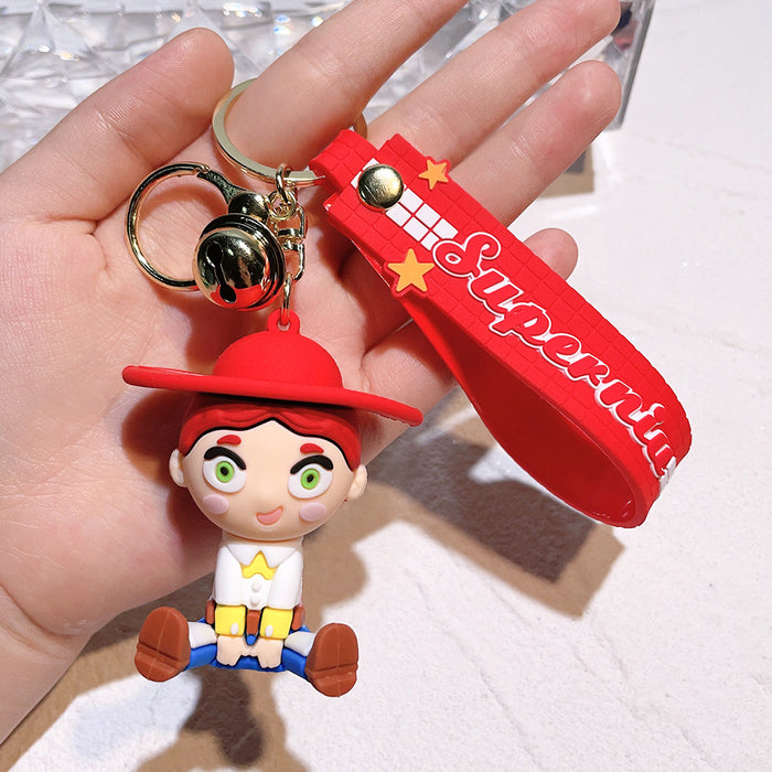 Wholesale Silicone Cartoon Doll Keychain JDC-KC-QiChao064