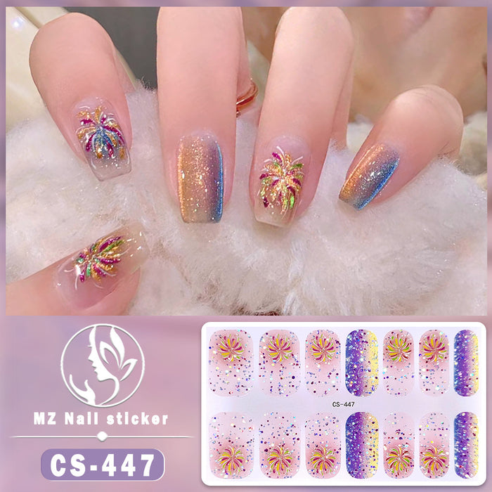 Wholesale Colorful Fireworks Nail Stickers Nail Art Stickers JDC-NS-ARS007