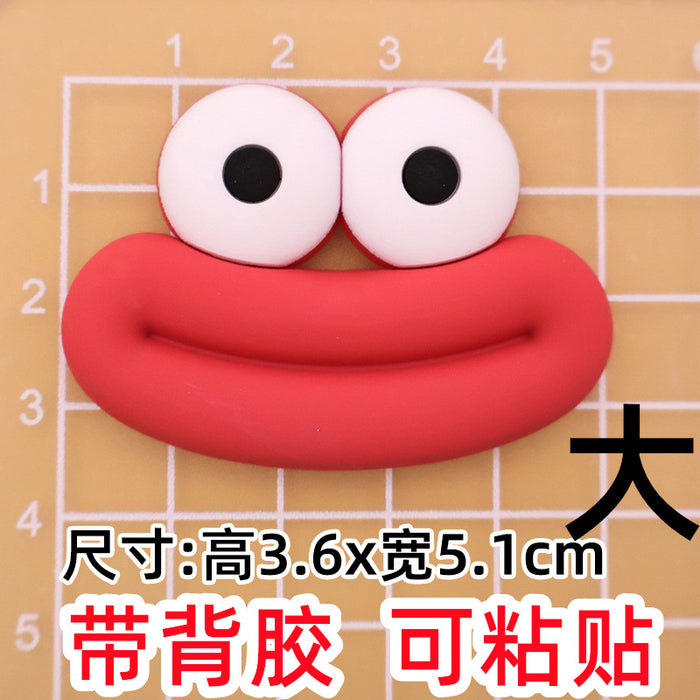 Wholesale 5pcs Big Small size cartoon sausage mouth eyes charger protective cover plush toy hairpin phone case accessories