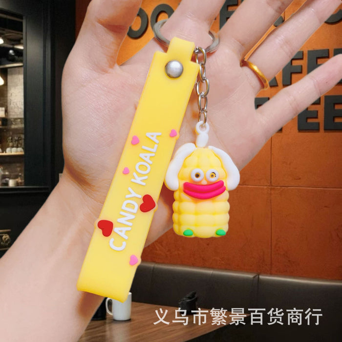 Wholesale Cartoon funny keychain pendant, cute soft rubber backpack hanging accessories wholesale