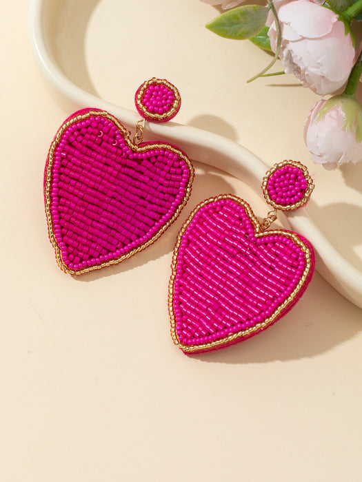 Wholesale  Rice Beads Earrings Women's  All-match  Earrings Valentine's Day Earrings